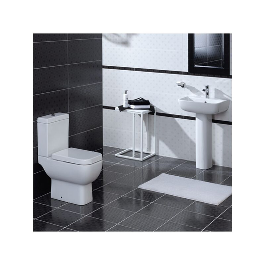 Rak Series 600 Bathroom Suite Close Coupled Toilet and Basin 520mm Wide - 1 Tap Hole