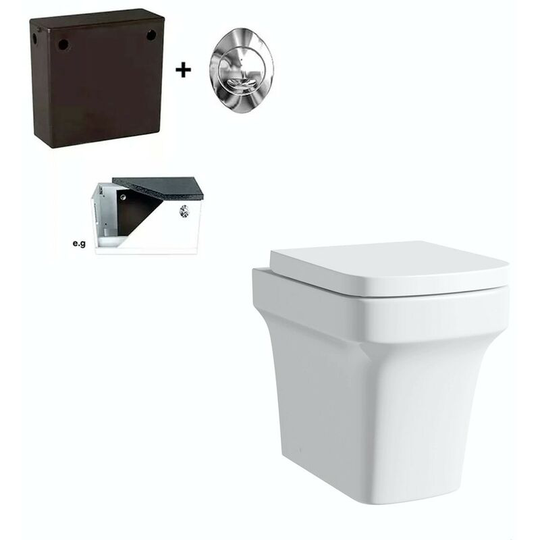 Mode - Carter back to wall toilet with soft close seat and concealed cistern - White