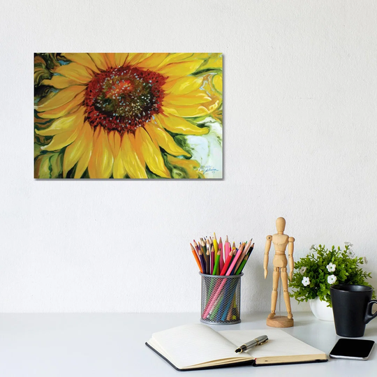 Sundown Sunflower by Marcia Baldwin - Wrapped Canvas Graphic Art