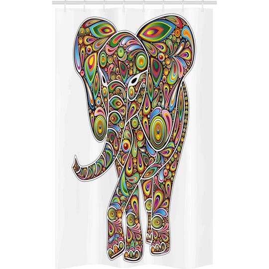 Illya 8 Piece Polyester Shower Curtain Set + Hooks