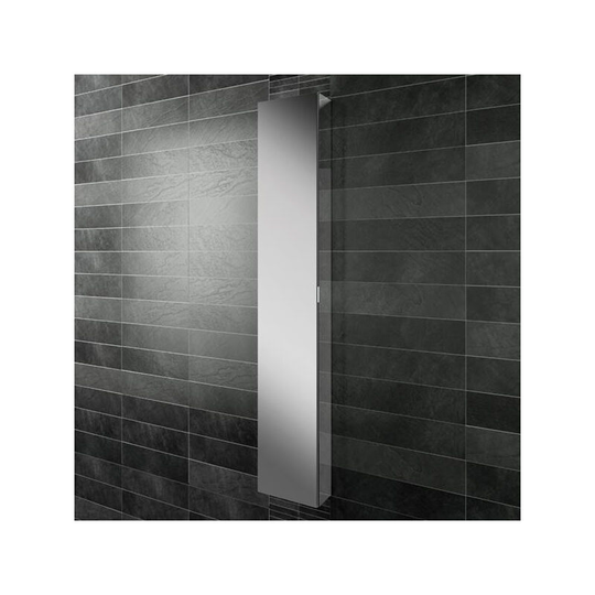 HiB Eris 30 Single Door Mirrored Tall Aluminium Bathroom Cabinet 1700mm H x 300mm W