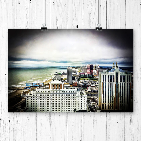 'New Jersey Atlantic City Skyline' Graphic Art