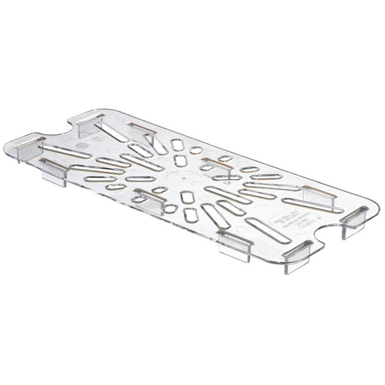 Polycarbonate 1/3 Gastronorm Pan Drain Shelf - DM712 - Cambro