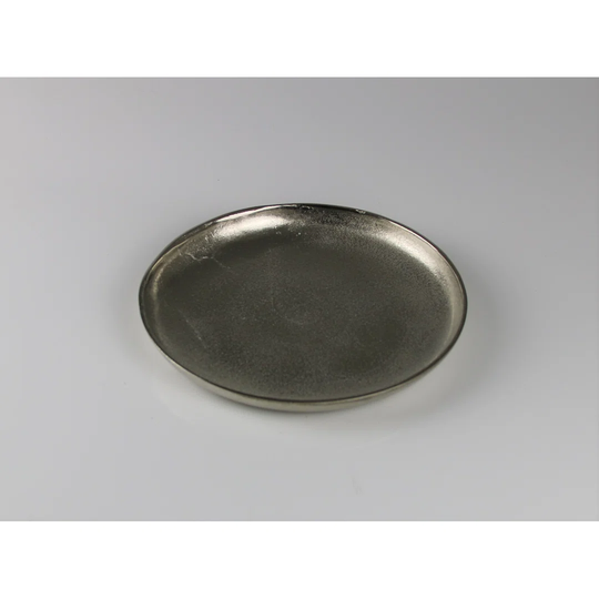 Stoy 2 Piece Aluminum Decorative Plate in Silver