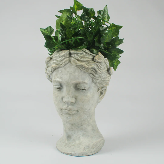 Jenna Cherub Head Cement Statue Planter