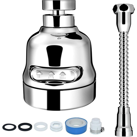 Perlerare - Kitchen Sink Faucet Spray Head, 360 Rotating Splash Proof Faucet Extension with Hose, Best Faucet Filter