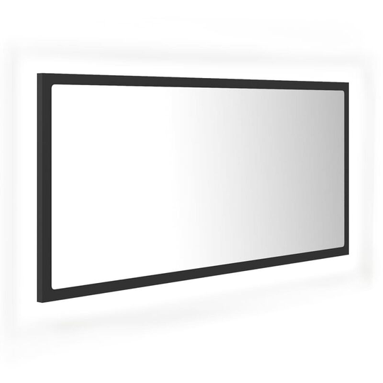 Vidaxl - led Bathroom Mirror Grey 90x8.5x37 cm Acrylic Grey