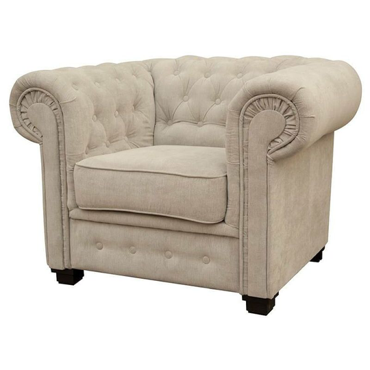 Regal Chesterfield Armchair Cream - Cream