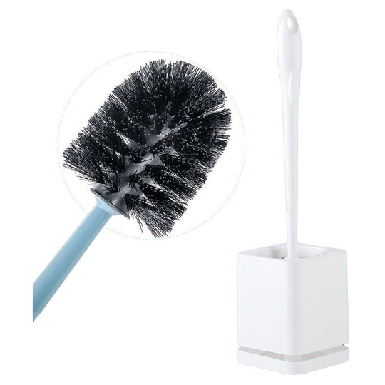 Asupermall - Punch-Free Wall-Mounted Toilet Brush Drain With Base Set Household Toilet Hanging Toilet Cleaning Brush,model:White - model:White