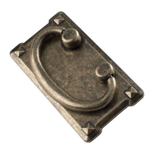 2pcs Vintage Drawer Pull Handles Antique Bronze Drawer Handles Rectangle Drop Ring Pull Handles for Cupboard Drawer Cabinet - Zinc Alloy(95x52mm)