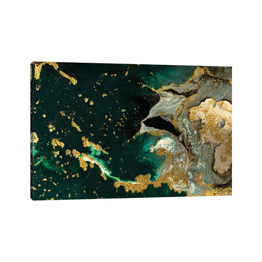 Teal Ocean Marble by EnShape - Wrapped Canvas Art Prints
