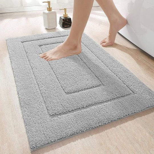 Perlerare - Non-Slip Bath Mat,Soft Microfiber Bath Mat,Water Absorbent,Machine Washable,Extra Thick Shower Mat for Bathroom