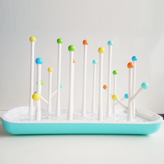 Fluffy spindle, dryer for bottles and accessories for bottles (blue)
