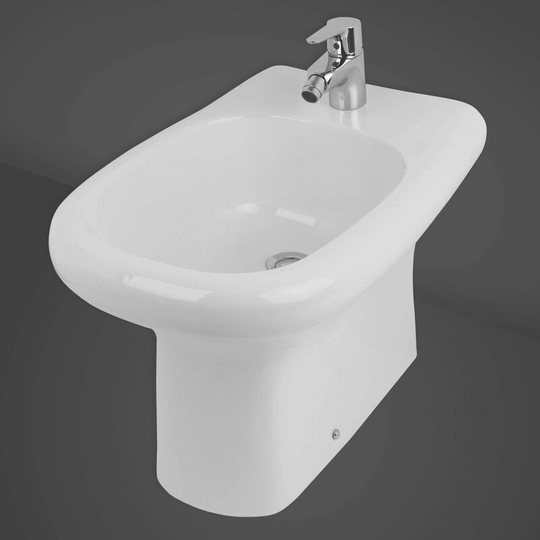 Rakceramics - rak Compact Back to Wall Bidet 510mm Projection 1 Tap Hole (Tap Not Included)