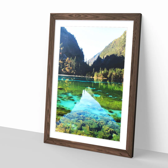 Beautiful Lake and Mountain Landscape Framed Photographic Print