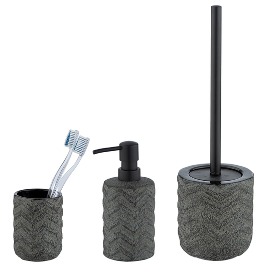 WENKO Ceramic Bathroom Accessories Set Mantua, 3-Piece, Bathroom Accessories Set From Ceramics