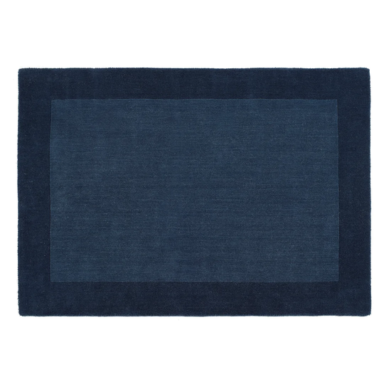 Robblee Handwoven Wool Navy Rug