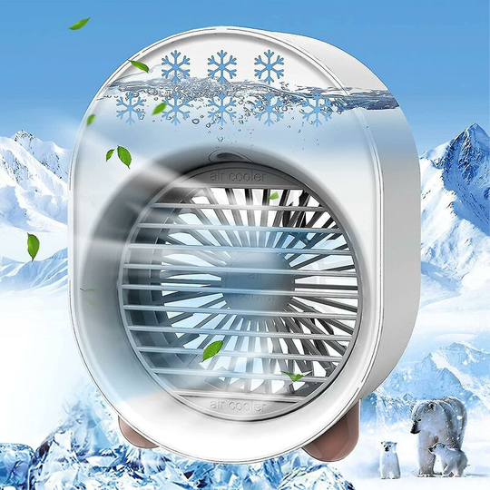 Sunflowergb - Personal Evaporative Air Cooler for Portable Air Conditioner, 3 in 1 Usb - Ivory White