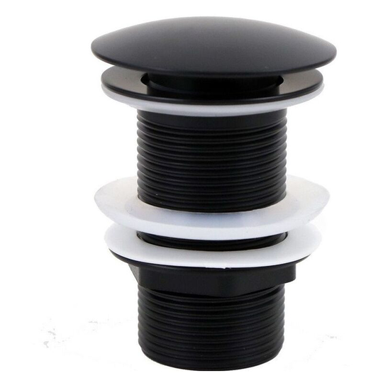 Universal Press Sink Plug Without Overflow Black Filter Sink Pop Up Plug Anti-Block Corrosion Resistant Brass Waste Plug, Accessories for Kitchens,