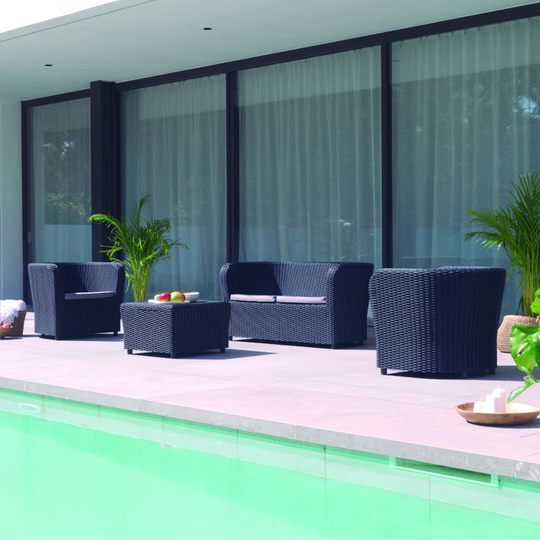 Witherbee All Weather Wicker/Rattan 4 - Person Seating Group with Cushions