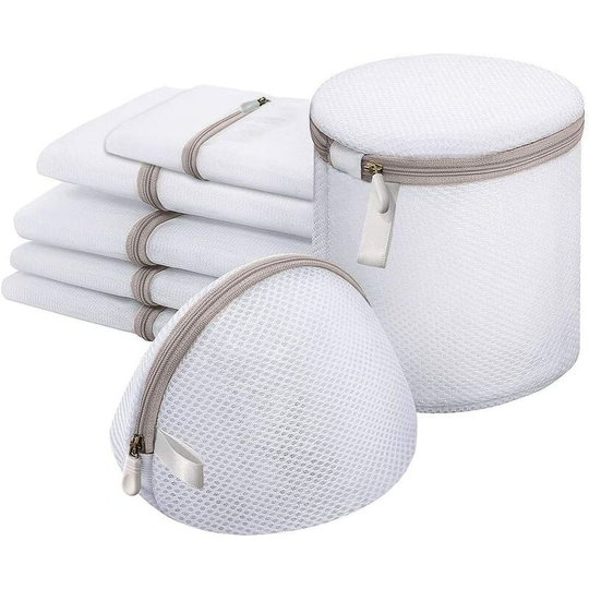 7Pcs Laundry Nets,Laundry Mesh Net Laundry Bags Washing Machine with Zipper Closure for Clothes Blouse Lingerie