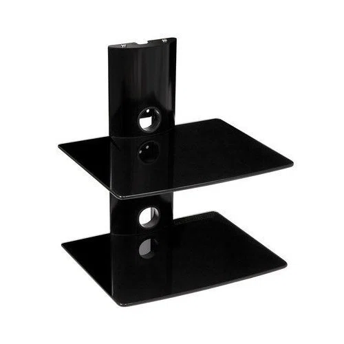 Two Glass Shelving Universal Wall Mount AV Support