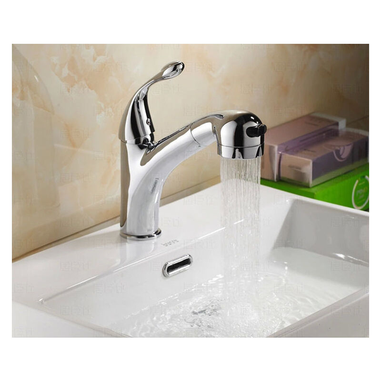 With sliding mode, suitable for wash basin or bathroom sink, adjustable hot and cold sink faucet