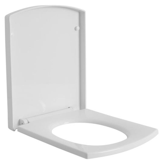 Sandringham - White Traditional Top Fix Soft Close Square Toilet wc Seat - 352mm x 438mm - Milano