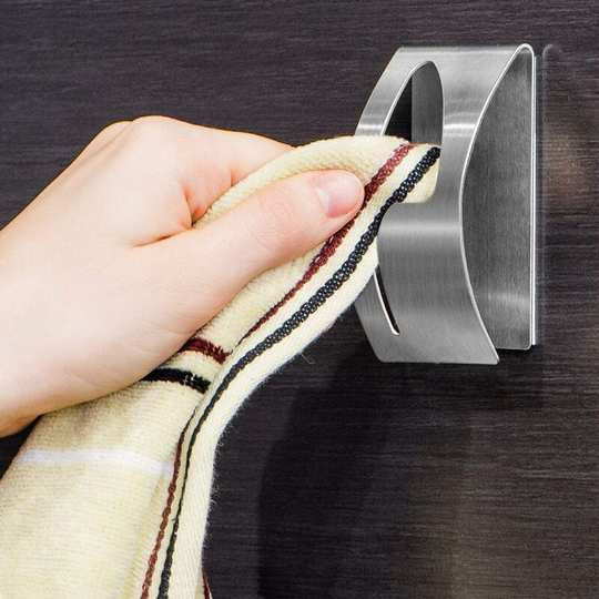 Stainless Steel Adhesive Self-Adhesive Towel Holder, Any Flat Surface, Supports 5 kg