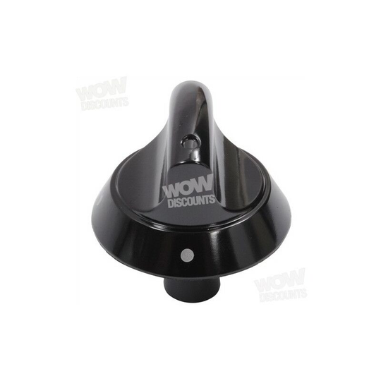 Hotpoint Jackson Hob Black Hotplate Control Knob. Genuine part number C00194319 - 0