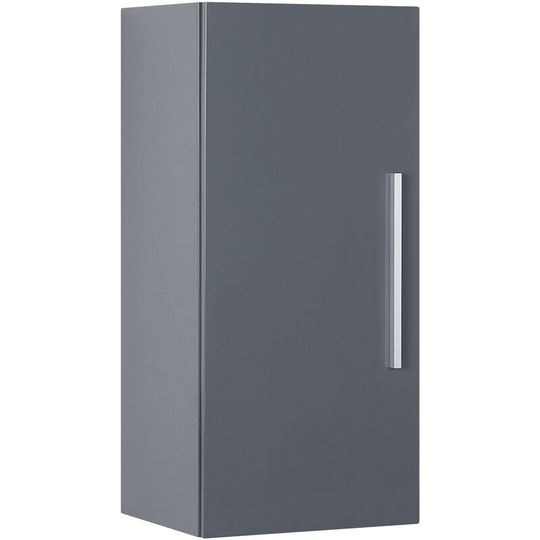 Modern Minimalist Wall Cabinet Grey 3 Shelves Storage Cupboard Bilbao - Grey