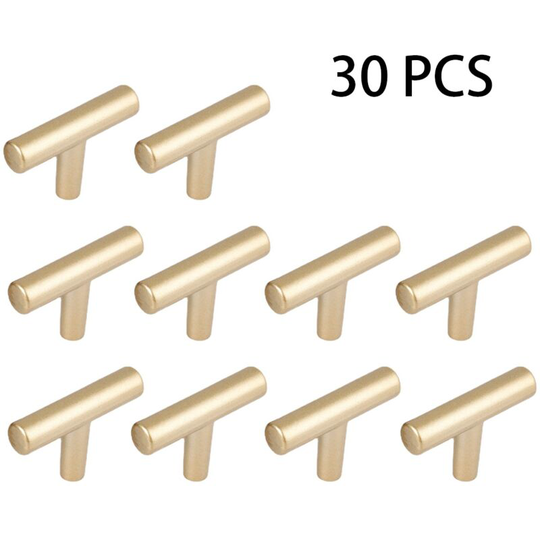 Sunflowergb - Set of 30 2' Long Sand Gold Zinc Alloy Kitchen Cupboard Pulls, Modern Minimalist Cabinet Door Handle, Door Handle