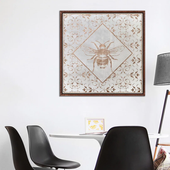 Bee Distressed II by Daniela Santiago - Graphic Art on Canvas