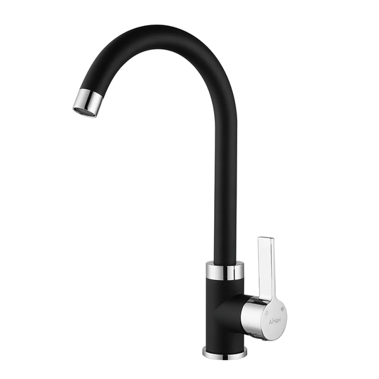 Stainless Steel Single Lever 360° Swivel Monobloc Tap