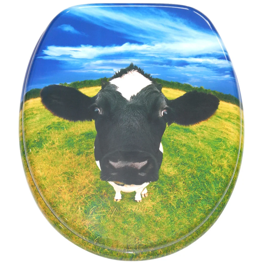 Cow Head Soft Close Elongated Toilet Seat