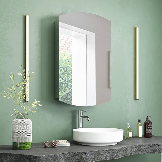 Mcnicholas 15.7inch x 23.6inch Surface Mount Mirror Cabinet