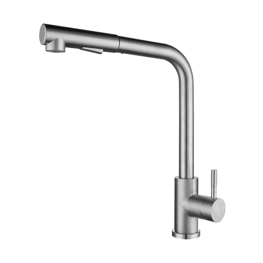 360 ° swivel kitchen faucet, scale-resistant stainless steel faucet, brushed surface, removable aerator