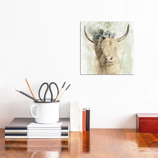 Cow and Crown I by Stellar Design Studio - Painting on Canvas