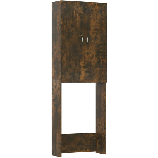 Washing Machine Cabinet Smoked Oak 64x25.5x190 cm Vidaxl smoked oak