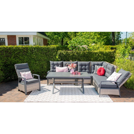 Treece Aluminum 6 - Piece Sectional Sofa Set with Cushions