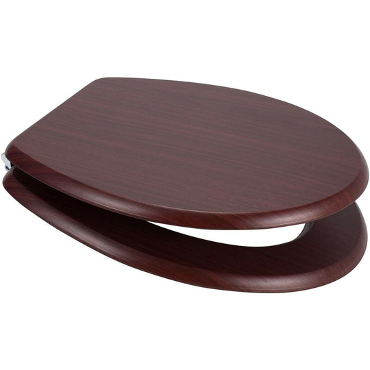 Mahogany mdf toilet seat - Mahogany - Accents