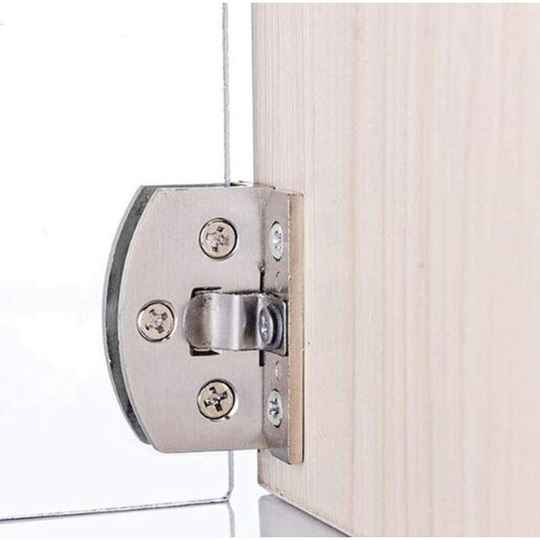 1 pcs of glass door hinges showcase wine cabinet clip door hinge spare parts, suitable for 5-8mm thick glass