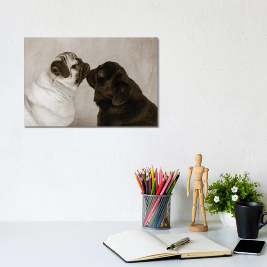 Pooch Smooch by Jim Dratfield - Wrapped Canvas Art Prints