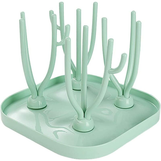 Tree Bottle Drip, Collapsible Baby Bottle Dryer, Bottle Drainer, Collapsible Bottle Shaft, Bottle Dryer Rack, Tree Bottle Drainer (Green)