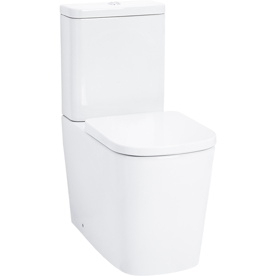 Galata Closed Back Close Coupled Toilet with Soft Close Toilet Seat
