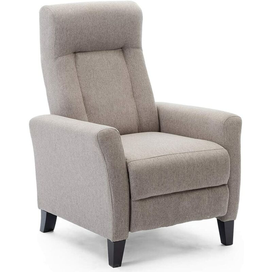 Eppleworth linen fabric pushback recliner armchair sofa cinema recliner chair (Pumice) - Pumice - More4homes