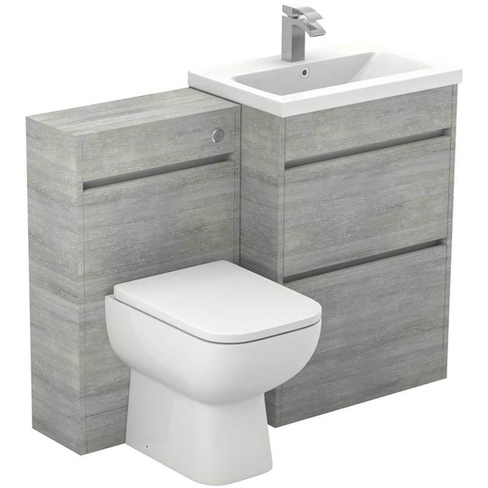 Wholesale Domestic - City Molina Ash 1100mm 2 Drawer Vanity Unit Toilet Suite - Molina Ash