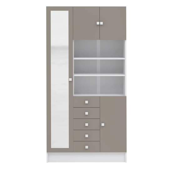 90 x 181.6 cm Free Standing Tall Bathroom Cabinet