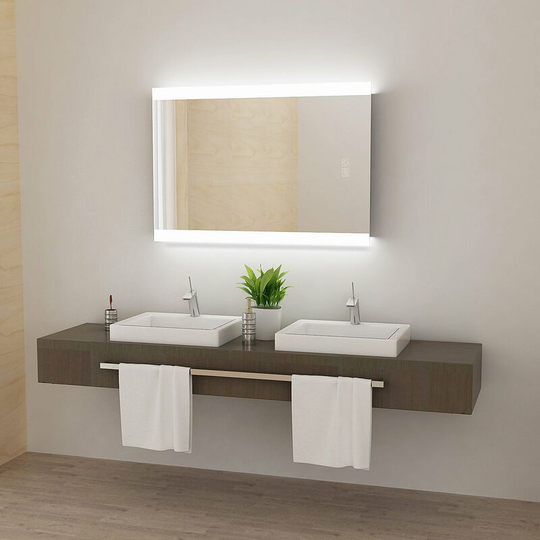 Lisa - 500 x 700 mm led Bathroom Mirror with Light Touch Sensor and Demister Anti-Fog Wall Mounted