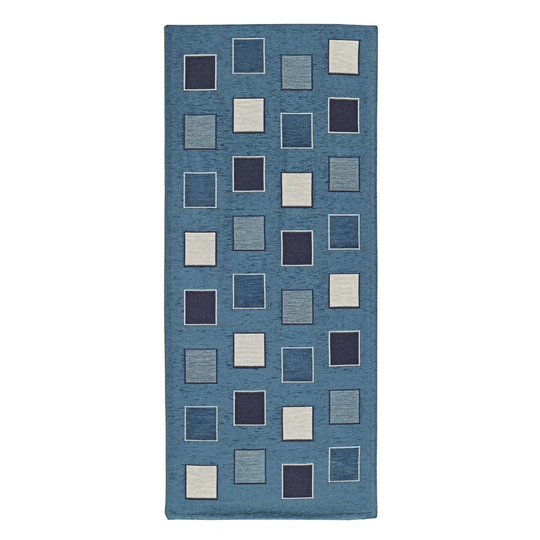 Carlen Hooked Blue/Black/White Rug